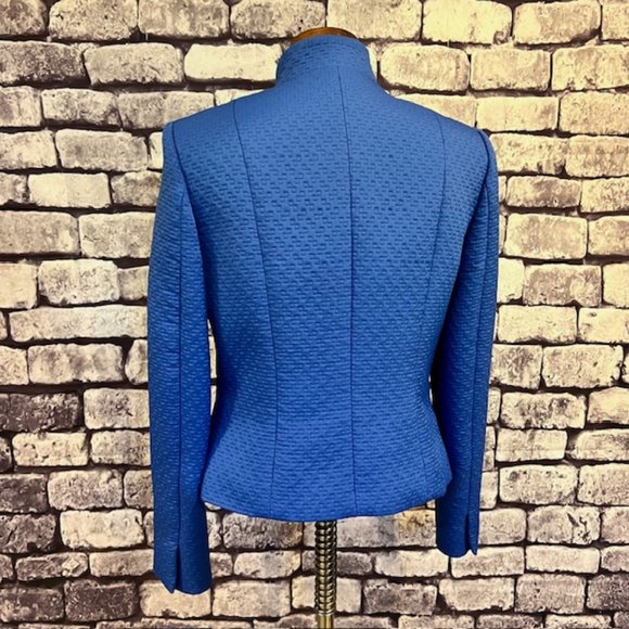 Casual Corner Vintage Blue Button Down Jacket Size 6 - Picture 6 of 9